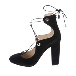 Marc Fisher Women Suede Block heels sandals Lace up shoes sz 9.5M